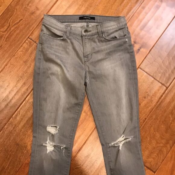 J Brand Super Skinny ”Cliché” Light Gray Denim Jeans - Picture 9 of 16